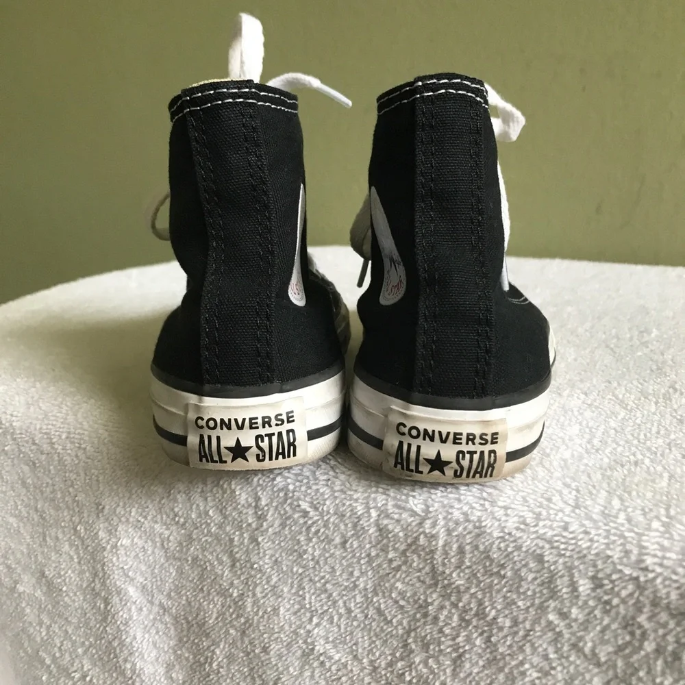 Converse Black High-Top Kids Sneakers with White Accents